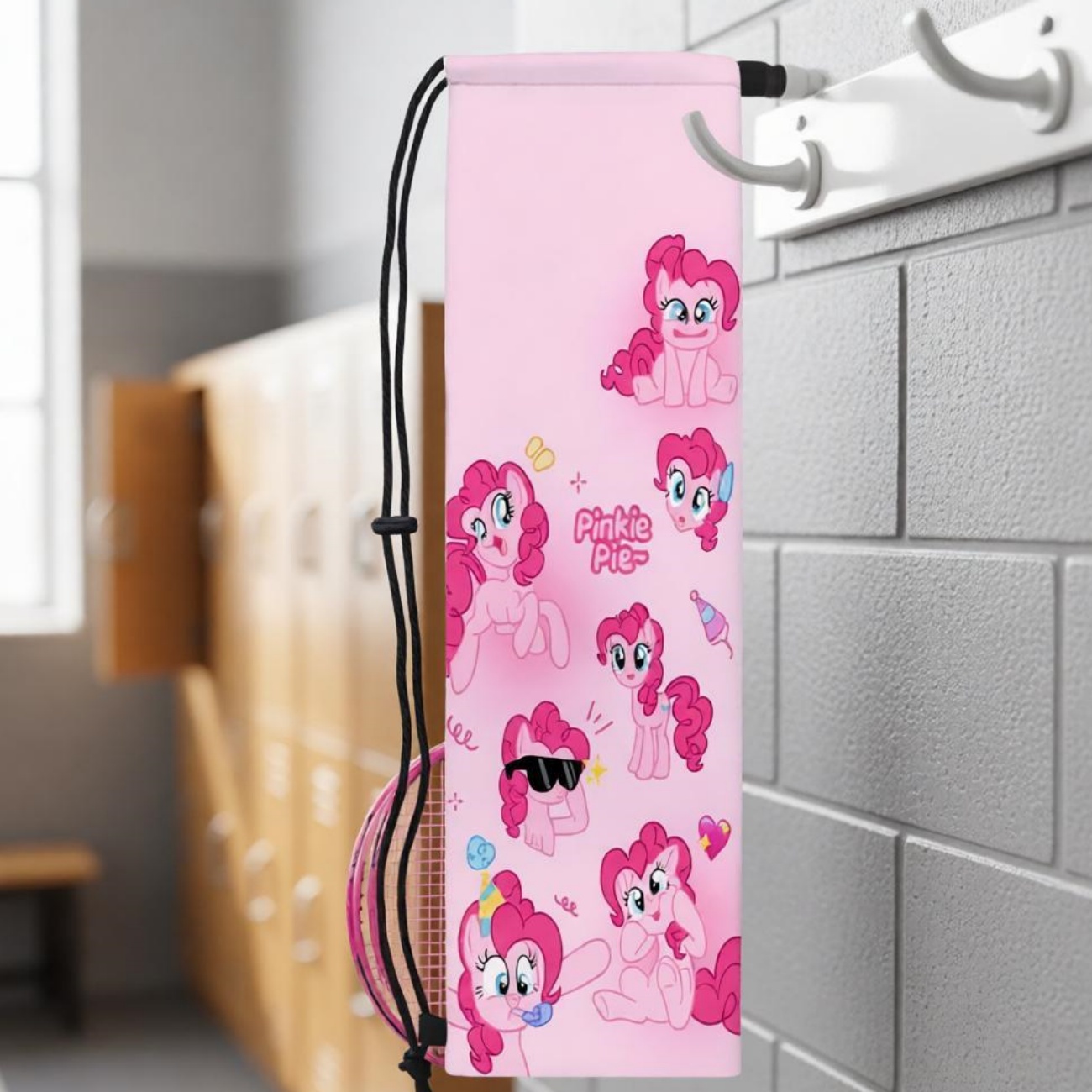 Badminton House - 1pc printed drawstring badminton racket storage